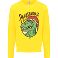 Christmas Papasaurus T-Rex Dinosaur Mens Sweatshirt Jumper Yellow