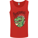 Christmas Papasaurus T-Rex Dinosaur Mens Vest Tank Top Red