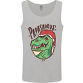 Christmas Papasaurus T-Rex Dinosaur Mens Vest Tank Top Sports Grey