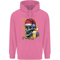 Christmas Party Skull Drinking Beer Alcohol Mens 80% Cotton Hoodie Azelea