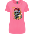 Christmas Party Skull Drinking Beer Alcohol Womens Wider Cut T-Shirt Azalea