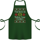 Christmas Programmer Here to Delete Cookies Cotton Apron 100% Organic Forest Green