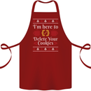 Christmas Programmer Here to Delete Cookies Cotton Apron 100% Organic Maroon