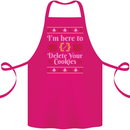 Christmas Programmer Here to Delete Cookies Cotton Apron 100% Organic Pink