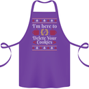 Christmas Programmer Here to Delete Cookies Cotton Apron 100% Organic Purple