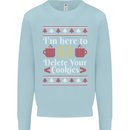 Christmas Programmer Here to Delete Cookies Kids Sweatshirt Jumper Light Blue