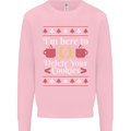 Christmas Programmer Here to Delete Cookies Kids Sweatshirt Jumper Light Pink