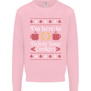 Christmas Programmer Here to Delete Cookies Kids Sweatshirt Jumper Light Pink