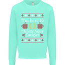 Christmas Programmer Here to Delete Cookies Kids Sweatshirt Jumper Peppermint