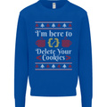 Christmas Programmer Here to Delete Cookies Kids Sweatshirt Jumper Royal Blue