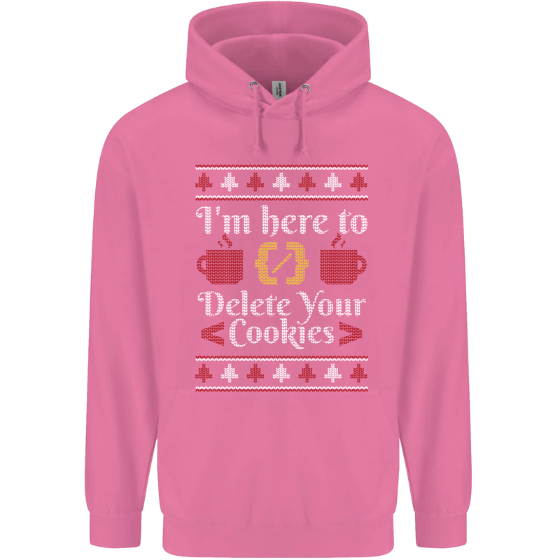 Christmas Programmer Here to Delete Cookies Mens 80% Cotton Hoodie Azelea