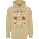 Christmas Programmer Here to Delete Cookies Mens 80% Cotton Hoodie Sand