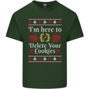 Christmas Programmer Here to Delete Cookies Mens Cotton T-Shirt Tee Top Forest Green
