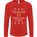 Christmas Programmer Here to Delete Cookies Mens Long Sleeve T-Shirt Red