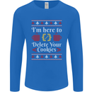 Christmas Programmer Here to Delete Cookies Mens Long Sleeve T-Shirt Royal Blue