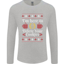 Christmas Programmer Here to Delete Cookies Mens Long Sleeve T-Shirt Sports Grey