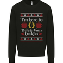 Christmas Programmer Here to Delete Cookies Mens Sweatshirt Jumper Black