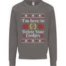 Christmas Programmer Here to Delete Cookies Mens Sweatshirt Jumper Charcoal
