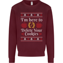 Christmas Programmer Here to Delete Cookies Mens Sweatshirt Jumper Maroon