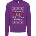 Christmas Programmer Here to Delete Cookies Mens Sweatshirt Jumper Purple