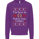 Christmas Programmer Here to Delete Cookies Mens Sweatshirt Jumper Purple