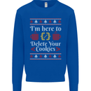 Christmas Programmer Here to Delete Cookies Mens Sweatshirt Jumper Royal Blue
