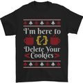 Christmas Programmer Here to Delete Cookies Mens T-Shirt Cotton Gildan Black
