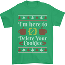 Christmas Programmer Here to Delete Cookies Mens T-Shirt Cotton Gildan Irish Green