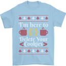 Christmas Programmer Here to Delete Cookies Mens T-Shirt Cotton Gildan Light Blue