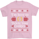 Christmas Programmer Here to Delete Cookies Mens T-Shirt Cotton Gildan Light Pink