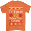 Christmas Programmer Here to Delete Cookies Mens T-Shirt Cotton Gildan Orange