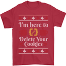 Christmas Programmer Here to Delete Cookies Mens T-Shirt Cotton Gildan Red