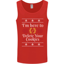 Christmas Programmer Here to Delete Cookies Mens Vest Tank Top Red