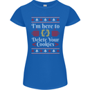 Christmas Programmer Here to Delete Cookies Womens Petite Cut T-Shirt Royal Blue