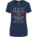 Christmas Programmer Here to Delete Cookies Womens Wider Cut T-Shirt Navy Blue