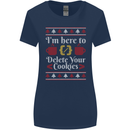Christmas Programmer Here to Delete Cookies Womens Wider Cut T-Shirt Navy Blue