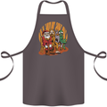 Christmas Santa Claus Bigfoot Unicorn Alien Cotton Apron 100% Organic Dark Grey