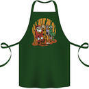 Christmas Santa Claus Bigfoot Unicorn Alien Cotton Apron 100% Organic Forest Green