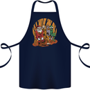 Christmas Santa Claus Bigfoot Unicorn Alien Cotton Apron 100% Organic Navy Blue