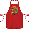 Christmas Santa Claus Bigfoot Unicorn Alien Cotton Apron 100% Organic Red