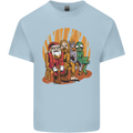 Christmas Santa Claus Bigfoot Unicorn Alien Kids T-Shirt Childrens Light Blue