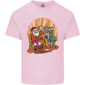 Christmas Santa Claus Bigfoot Unicorn Alien Kids T-Shirt Childrens Light Pink