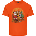 Christmas Santa Claus Bigfoot Unicorn Alien Kids T-Shirt Childrens Orange