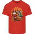 Christmas Santa Claus Bigfoot Unicorn Alien Kids T-Shirt Childrens Red
