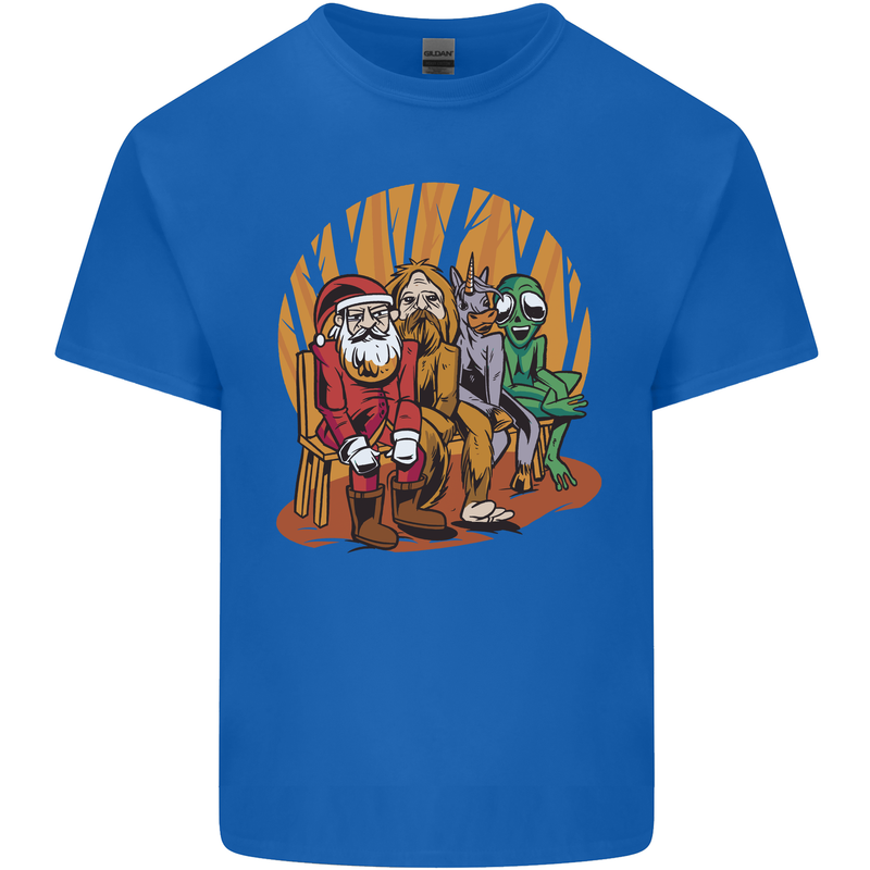 Christmas Santa Claus Bigfoot Unicorn Alien Kids T-Shirt Childrens Royal Blue