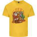 Christmas Santa Claus Bigfoot Unicorn Alien Kids T-Shirt Childrens Yellow
