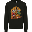 Christmas Santa Claus Bigfoot Unicorn Alien Mens Sweatshirt Jumper Black