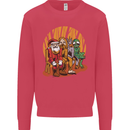 Christmas Santa Claus Bigfoot Unicorn Alien Mens Sweatshirt Jumper Heliconia