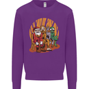 Christmas Santa Claus Bigfoot Unicorn Alien Mens Sweatshirt Jumper Purple