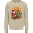 Christmas Santa Claus Bigfoot Unicorn Alien Mens Sweatshirt Jumper Sand